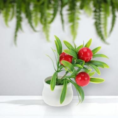 Imagem de Generic 1 plantador de cereja artificial de plantas artificiais de frutas da sorte de plástico 8 x 8 x 11 cm