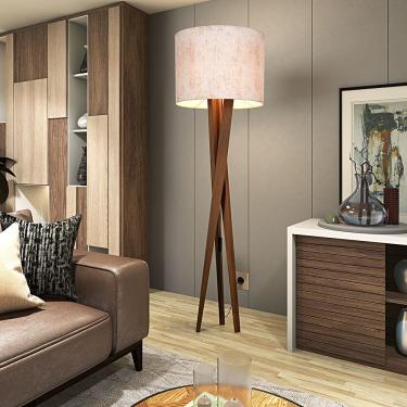 Imagem de Luminária Abajur Tripé De Chão Paris Retrô Moderna Bivolt Marmorizada