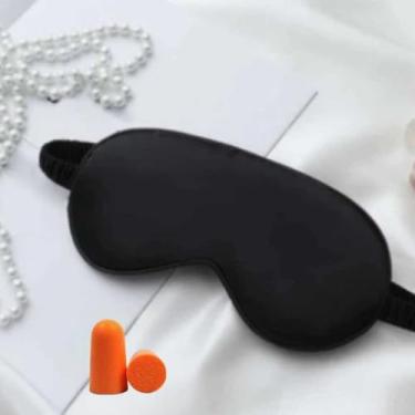 Imagem de Máscara de Dormir em Cetim Ultra Macia Tapa Olho para Dormir Confortável e Elegante Unissex (Rosa,1UNI)