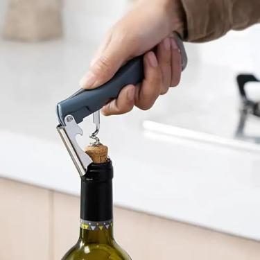 Imagem de Abridor de garrafas de aço inoxidável, ferramenta de saca-rolhas multifuncional, design criativo para vinho, cerveja e rolhas - ideal para restaurantes e bares, cortiça macia, escolha perfeita