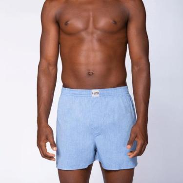 Imagem de Cueca Lupo Samba Canção Tecido Plano 18612-001, Azul jeans, M