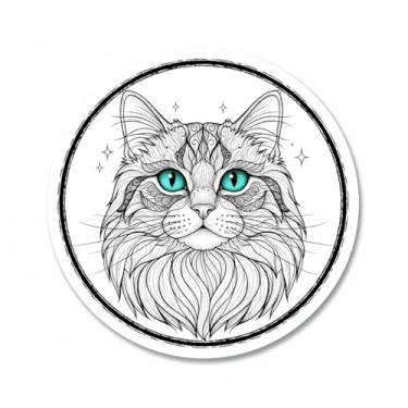 Imagem de Adesivo Decorativo para Carro e Moto, Modelo Gatinho (Adesivo55)