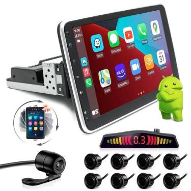 Imagem de Kit Multimídia Rotate + Câmera Ré + Sensor 8 Pontos Preto Focus 2016 2