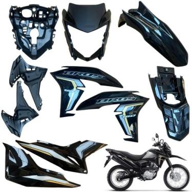Imagem de Kit carenagem nxr bros 160 2022 / 2024 completo novo / asa do tanque t
