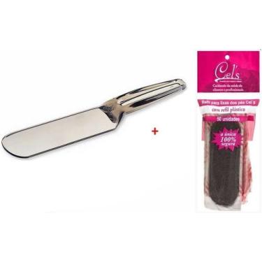 Imagem de Kit Suporte Lixa Pés + Lixa Descartável Cels C/ Refil 50unid