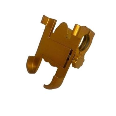Imagem de Suporte de celular para moto e bicicleta estável e seguro liga de alumínio resistente gira 360 (dourado)
