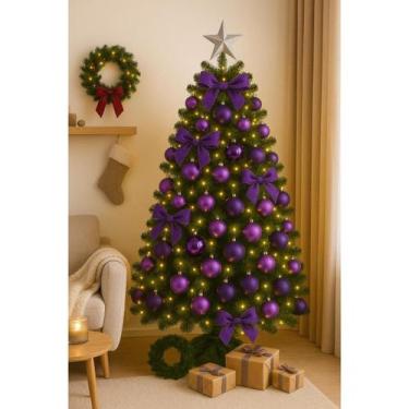 Imagem de Kit 24 Bolas De Natal Fosco E Brilhoso Lisa Decora Enfeite Arvore - No