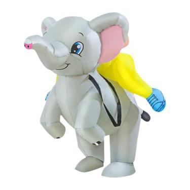 Imagem de Deevoka Fantasia de elefante inflável, fantasia de elefante para desfile, festa, show de palco, para 100cm a 120cm