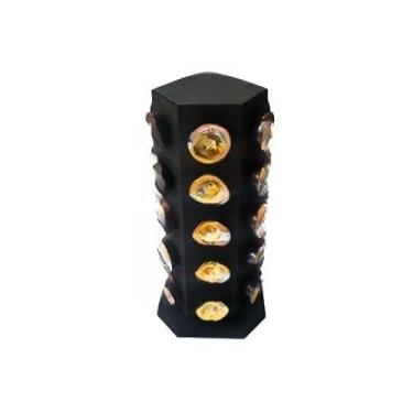 Imagem de Porta Cápsulas Giratório para 30 Cápsulas de Café - Organizador para Cantinho do Café, Prático e Elegante( PRETO )