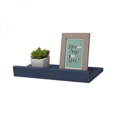 Imagem de Prateleira Porta Quadros 80 X 15cm Azul Suporte Invisível