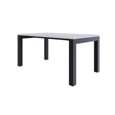 Imagem de Mesa De Jantar Bronx U 160x90x77cm Brmj9160u Branco Tx - Est.preta Branco Tx/est.preta
