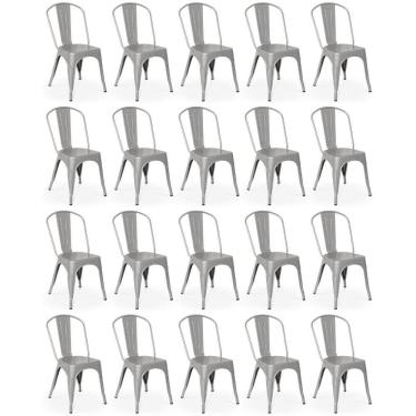 Imagem de Kit 20 Cadeiras Iron Tolix Design Industrial - Cinza