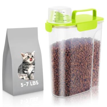 Imagem de LEAWALK Recipiente Portátil Para Armazenamento De Cães E Gatos 5 A 7 Libras/6 Qt Com Bico Grande Copo Aprimorados, Dispensador Comida Plástico Animais Estimação, Ração Pequenos Animais, Sementes Pás