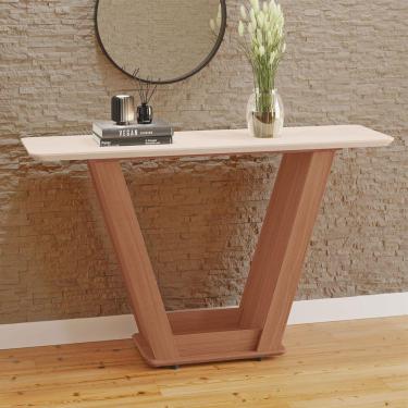 Imagem de Aparador Oregon 100% Mdf Tuboarte Freijo Com Off White