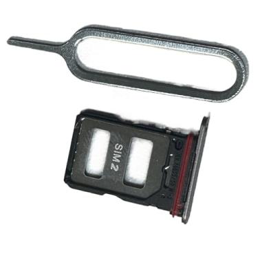 Imagem de zhxchzhi Suporte de bandeja de cartão SIM duplo OEM + pino compatível com Xiaomi Redmi Note 15 5G peças pretas