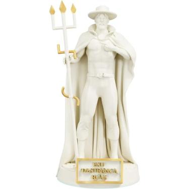 Imagem de Estátua Exu Destranca Ruas Umbanda Candomblé (Cor Mármore Dourado)