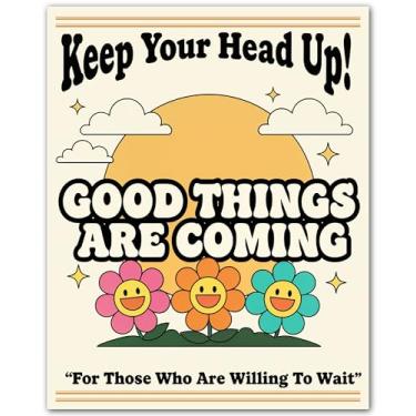 Imagem de ZUKIY Conjunto de pôsteres de afirmação positiva caprichosa - pôsteres retrô vintage para estética de quarto - Arte de parede motivacional para crianças, adolescentes, escritório, casa, escola