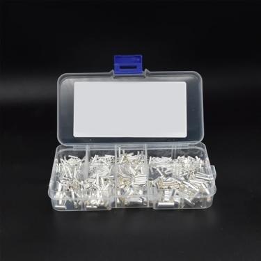 Imagem de 600 peças 0,5 mm2-6 mm2 22-10 AWG conector de fio não isolado virolas terminal de cabo elétrico cobre estanhado