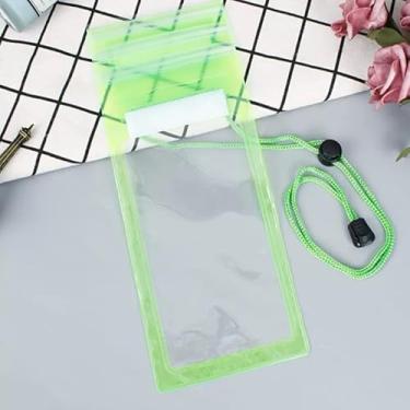 Imagem de Capa Protetora Impermeável Transparente para Celular Universal – Proteção Completa para Praia Piscina e Atividades ao Ar Livre (verde)