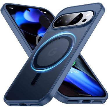 Imagem de FNDMIL Capa magnética NO.1 para Google Pixel 9 Pro XL com MagSafe [teste de queda de grau militar] [Fosco translúcido][Antiimpressões digitais] Capa de silicone macio para Google Pixel 9 Pro XL fina