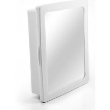 Imagem de Armário de Banheiro com Espelho – Instalação Embutir/Sobrepor – Completo e Pronto p/Uso - Organizador com Prateleiras para Banheiros Pequenos(1 ARMARIO BRANCO)