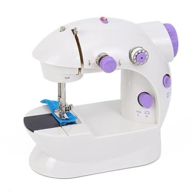 Imagem de Mini Máquina Costura Portátil Com Pedal Elétrica Costureira Bivolt 110V/220V