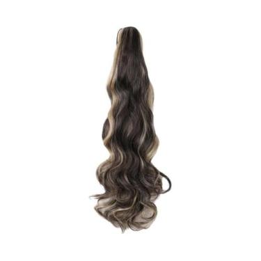 Imagem de Extensão De Rabo De Cavalo Sintético Longo E Cacheado Com Clipe Para M