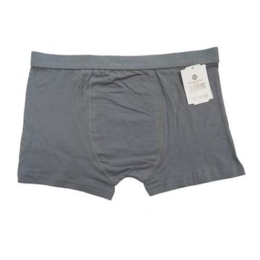 Imagem de CUECA BOXER ALGODÃO- CINZA - P - 100 % ALGODÃO - TECIDO CIRCULAR - BASIC +