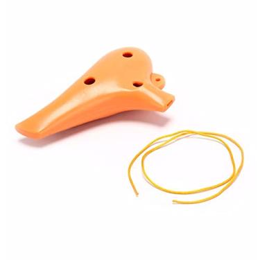 Imagem de Flauta ocarina de plástico alto C de 12 furos com partitura musical para amantes da música e instrumentos de sopro iniciantes (cor: 1)
