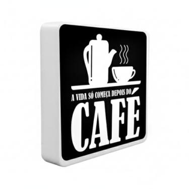 Imagem de Luminária Box Slim Depois do Café USB, LED 5W, Polietileno, 20x18x5cm, Bivolt, Luz Difusa, Cabo 1,2m