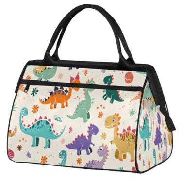 Imagem de Sacola abstrata dragão legal pequena durante a noite para mulheres e homens bolsa esportiva leve bolsa de ginástica à prova d'água bagagem de mão bolsa de fim de semana para presentes de viagem, Cor