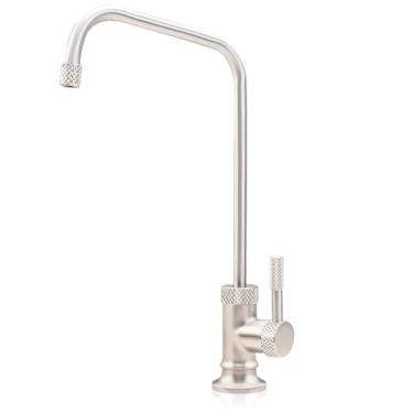 Imagem de Torneira de filtro de água, torneira com filtro de água, torneiras de osmose reversa de cobre sem chumbo para pias de bar de cozinha - Torneira dispensadora de água de níquel escovado fácil de