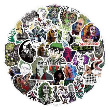 Imagem de Pacote de adesivos Beetles Juices Anime 55 unidades de desenho animado decorativo