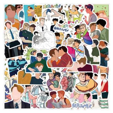 Imagem de Adesivos Heartstoppers, vinil impermeável, anime, 55 unidades
