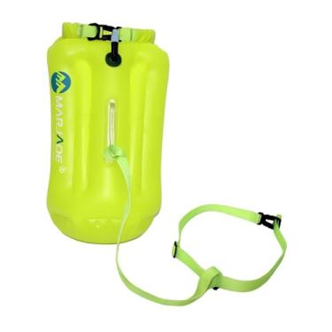 Imagem de Vaveren Bolsa estanque portátil e leve de 20 litros para boia de natação, ideal para caiaque, canoagem, passeios de barco e mergulho com snorkel, Amarelo