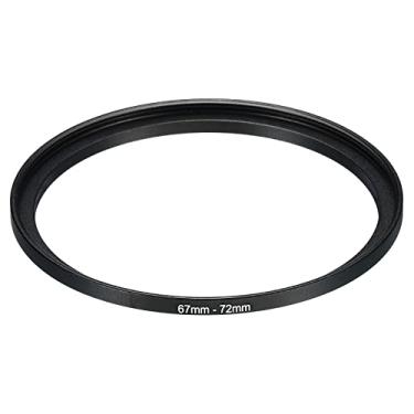 Imagem de Anel de metal de 67 mm-72 mm, anel adaptador de filtro de lente de câmera, anel adaptador de filtro de alumínio para capô de lentes de câmera, preto