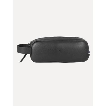 Imagem de Necessaire Reserva Masculina Couro Dark Logo Oslo Preta-Masculino