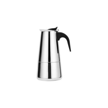 Imagem de Cafeteira Italiana Inox Premium, 6 Xícaras, 300ml, Aço Inoxidável, 18.5x9.5cm, Pressão