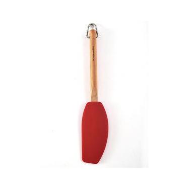 Imagem de Espátula Batedora Silicone Cabo de Madeira Luxo KitchenAid