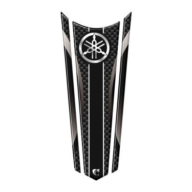 Imagem de Adesivo Faixa Gravata Resinado Tanque Moto Honda Preto Diapasão Preto