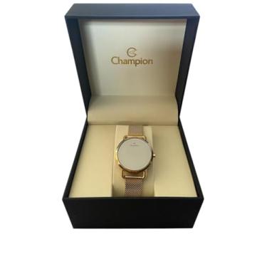 Imagem de Relógio Feminino Champion Digital Led Dourado CH48199B Kit