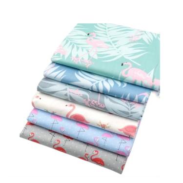 Imagem de 7 peças de tecido de algodão faça você mesmo, estampa 100% algodão, feito à mão, para costura de artesanato DIY, tema impresso em quartos quadrados de costura artesanato decorativo 25 x 25 cm