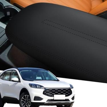Imagem de faccaibbg Capa de console central para Ford Bronco Sport 2021-2025/2020-2024 2025 Ford Escape, protetor de couro impermeável antiarranhões, capa de apoio de braço para acessórios esportivos Ford