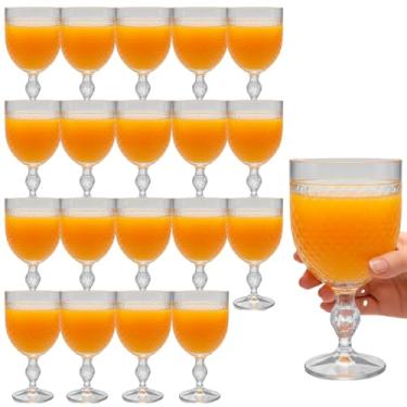 Imagem de Jogo de 30 Taças Luxo Acrílico Resistente Decorada para Água Suco Vinho Refrigerante 400ml Diamond Moderna