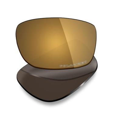 Imagem de Mryok Lentes de reposição polarizadas Plus compatíveis com óculos de sol Spy Optic Colt, HD Polarized, proteção UV, resistente a impactos e ajuste perfeito - Bronze dourado