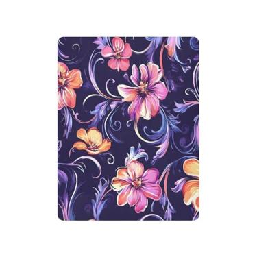 Imagem de xigua Lençol de berço colorido floral para meninas e meninos, lençol macio e respirável adequado para berço padrão e cama infantil 68,5 x 99 cm
