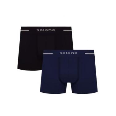 Imagem de KIT/2 Cueca Boxer Selene 11150.001 Sem Costura Poliamida T. P/EG, M, 9