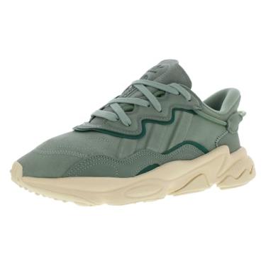 Imagem de adidas Tênis feminino Ozweego, Verde prateado/verde universitário/areia Strata, 36