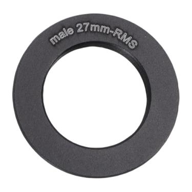 Imagem de Sanpyl Anel Adaptador de Lente Objetiva de Microscópio, Anel Adaptador de Rosca Rms de Liga de Alumínio Com Rosca Fina para Microscópio, Fácil de Instalar (27mm)
