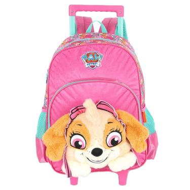 Imagem de Mochila 3D de Rodinha Infantil - Pelúcia - Patrulha Canina - Skye - Luxcel